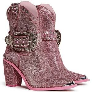 SHARP SHERIFF SHINE COWBOY BOOTS - PINK CLUB EXX